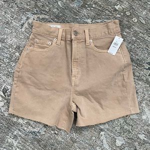 GAP high rise shorts, canvas color